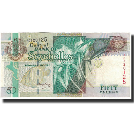 bankovka, 
  
  Seychely, 
  
  50 rupií