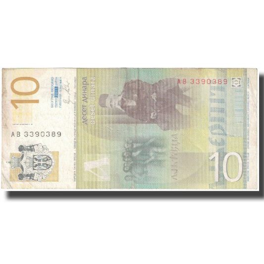 bankovka, 
  
  Srbsko, 
  
  10 Dinara
