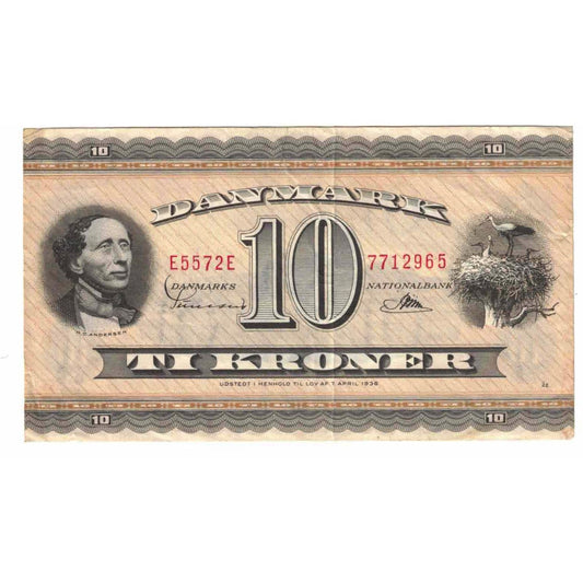 bankovka, 
  
  Dánsko, 
  
  10 korún