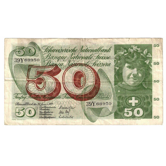 bankovka, 
  
  Švajčiarsko, 
  
  50 Franken