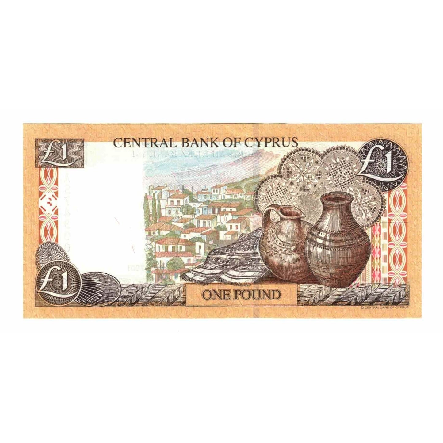 bankovka, 
  
  Cyprus, 
  
  1 libra