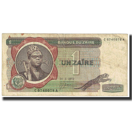 bankovka, 
  
  Zair, 
  
  1 Zaire