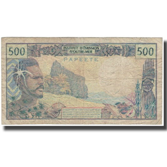 bankovka, 
  
  Tahiti, 
  
  500 frankov