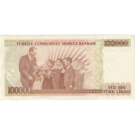 bankovka, 
  
  Turecko, 
  
  100