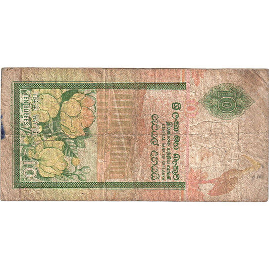 bankovka, 
  
  Srí Lanka, 
  
  10 rupií