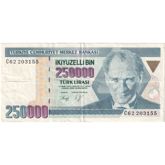 Turecko, 
  
  250, 
  
  000 lír