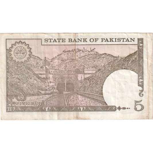 Pakistan, 
  
  5 rupií, 
  
  KM: 38