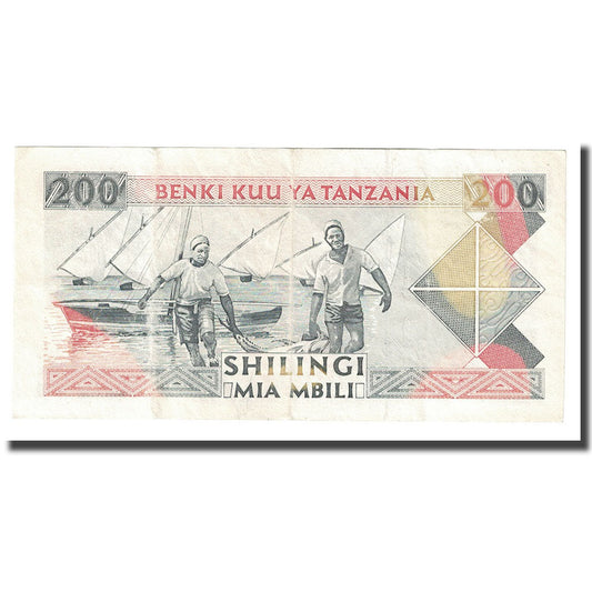 bankovka, 
  
  Tanzánia, 
  
  200 šilingov