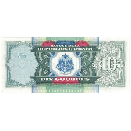 bankovka, 
  
  Haiti, 
  
  10 gurdín