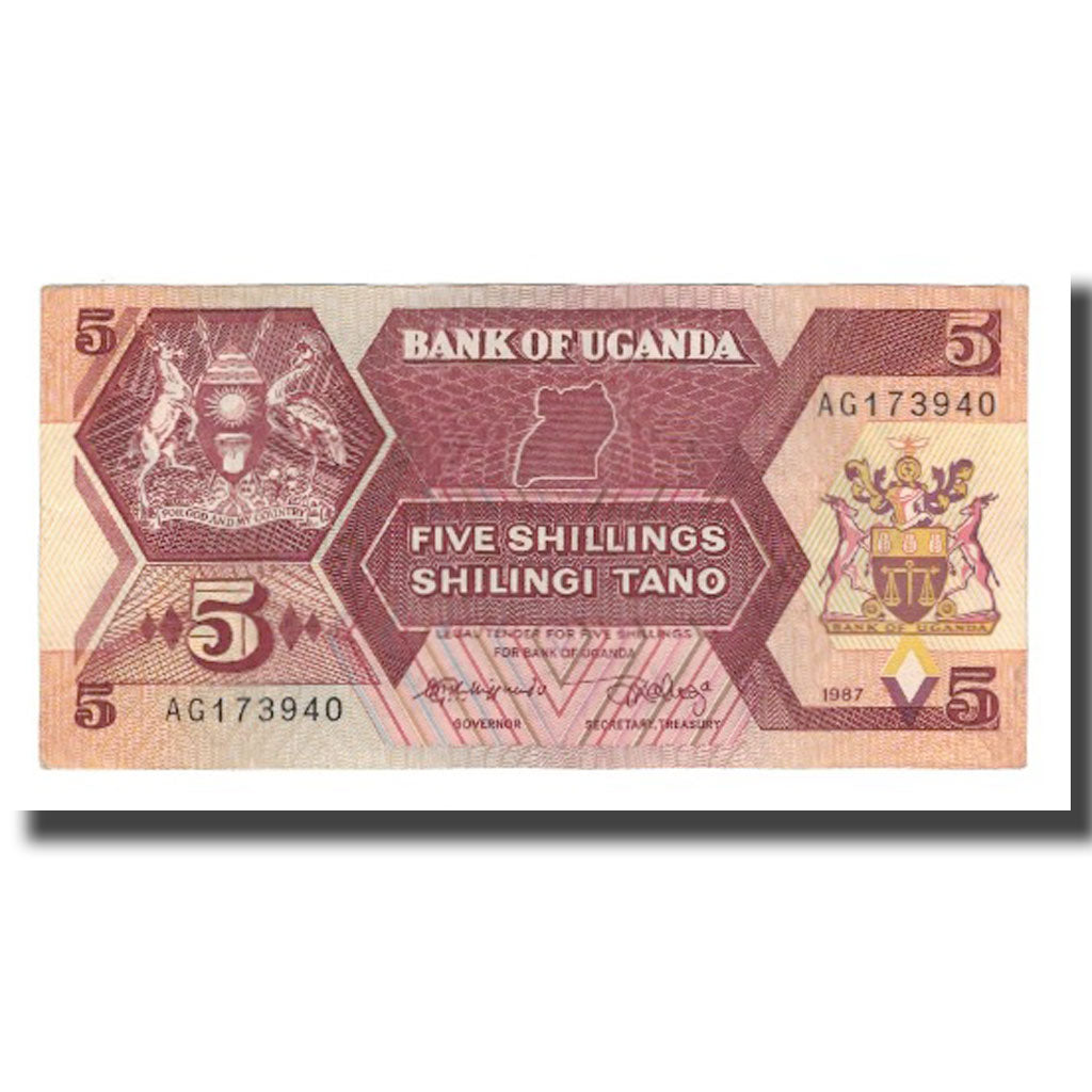 bankovka, 
  
  Uganda, 
  
  5 šilingov