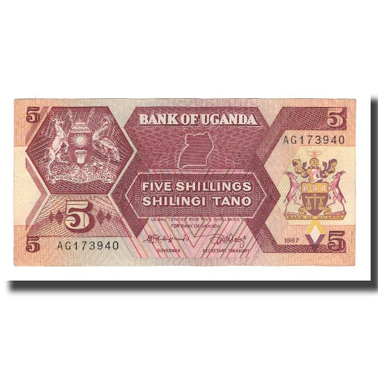 bankovka, 
  
  Uganda, 
  
  5 šilingov
