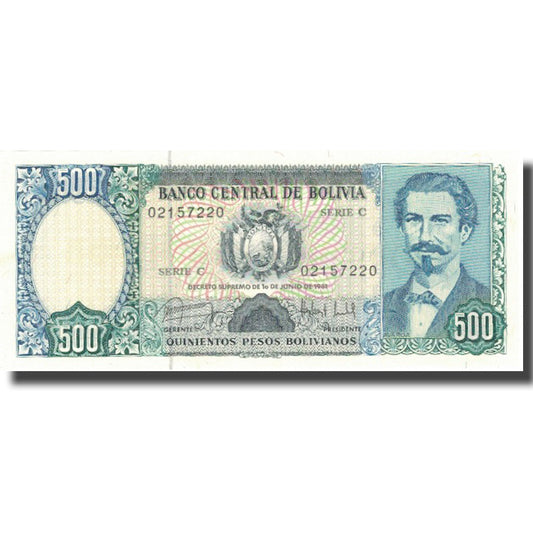 bankovka, 
  
  Bolívia, 
  
  500 bolívianskych pesos