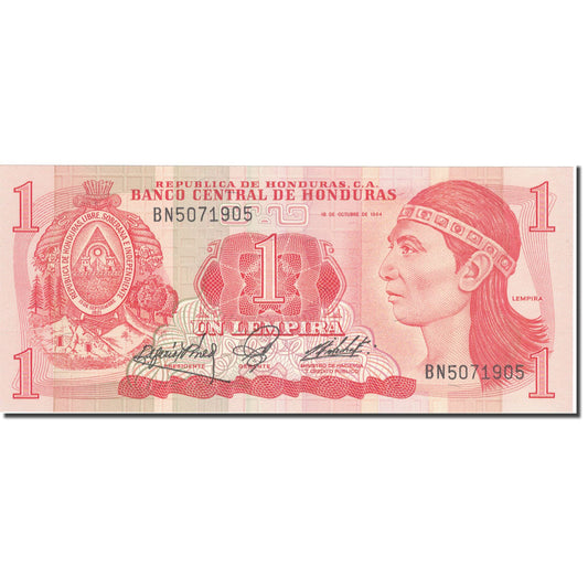 bankovka, 
  
  Honduras, 
  
  1 Lempira