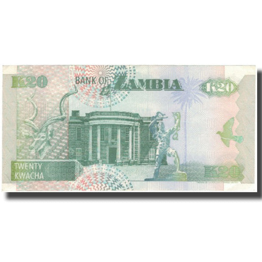 bankovka, 
  
  Zambia, 
  
  20 Kwacha
