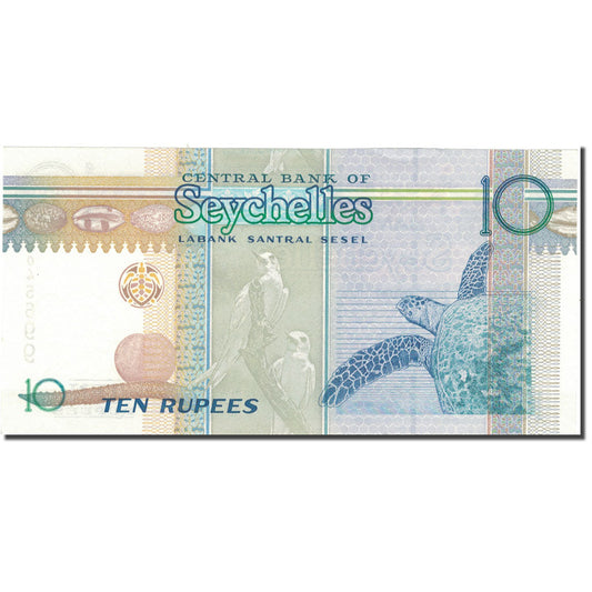 bankovka, 
  
  Seychely, 
  
  10 rupií