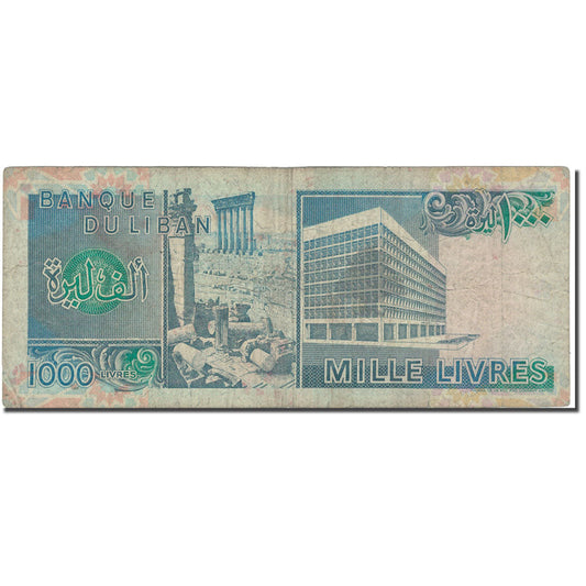 bankovka, 
  
  Libanon, 
  
  1000 livre