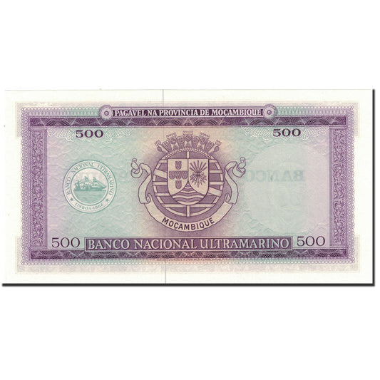 bankovka, 
  
  Mozambik, 
  
  500 Escudos
