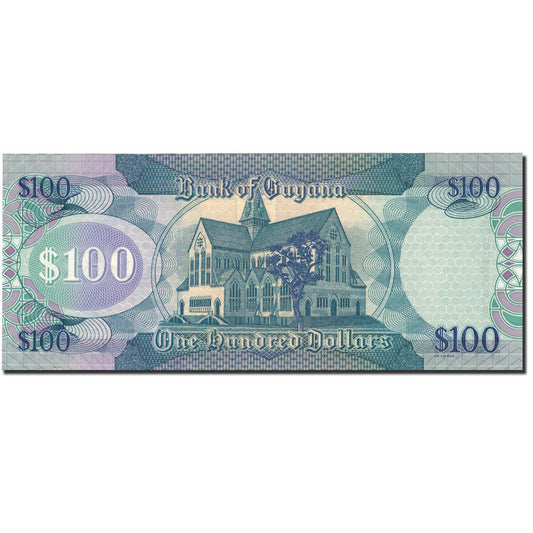 bankovka, 
  
  Guyana, 
  
  100 dolárov