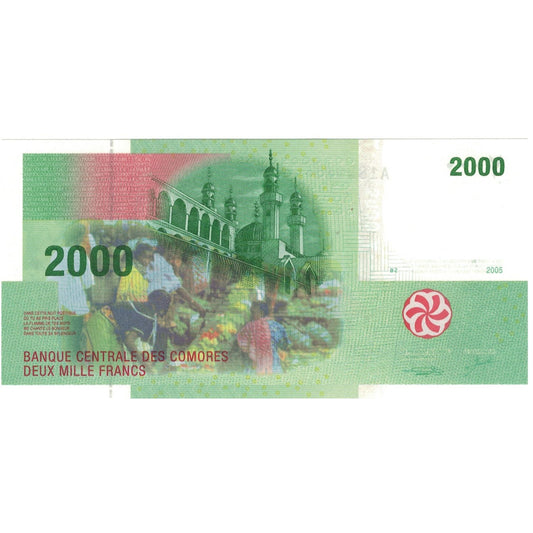 bankovka, 
  
  Komory, 
  
  2000 frankov