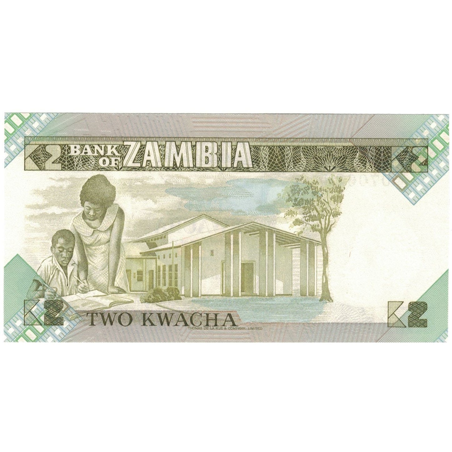 bankovka, 
  
  Zambia, 
  
  2 Kwacha