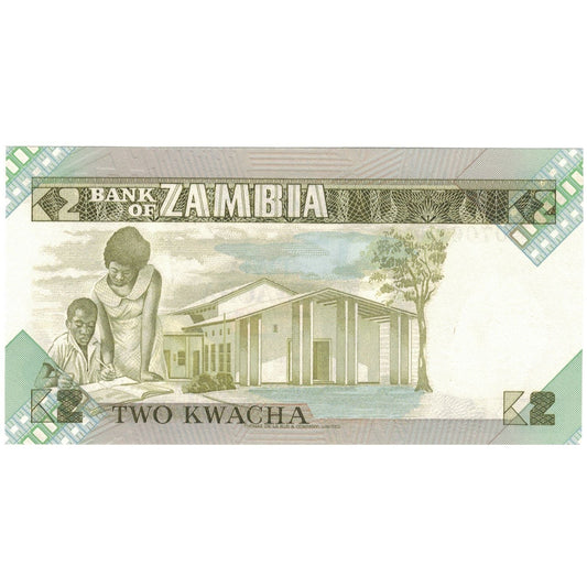 bankovka, 
  
  Zambia, 
  
  2 Kwacha