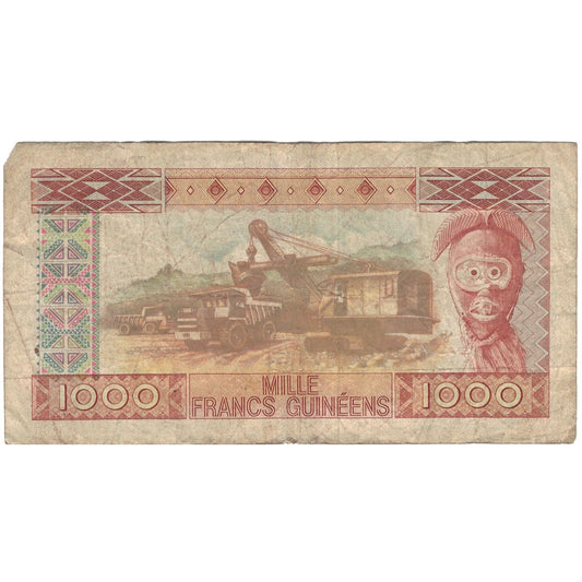 bankovka, 
  
  Guinea, 
  
  1000 frankov