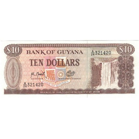 bankovka, 
  
  Guyana, 
  
  10 dolárov