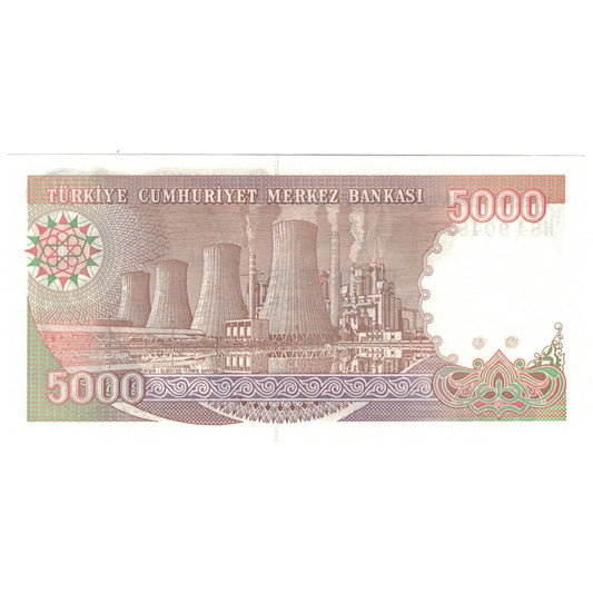bankovka, 
  
  Turecko, 
  
  5000 lír