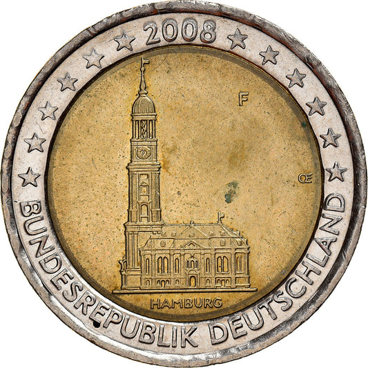 Nemecko, 
  
  2 eurá, 
  
  2008