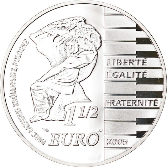 Francúzsko, 
  
  1-1/2 eura, 
  
  Fryderyk Chopin